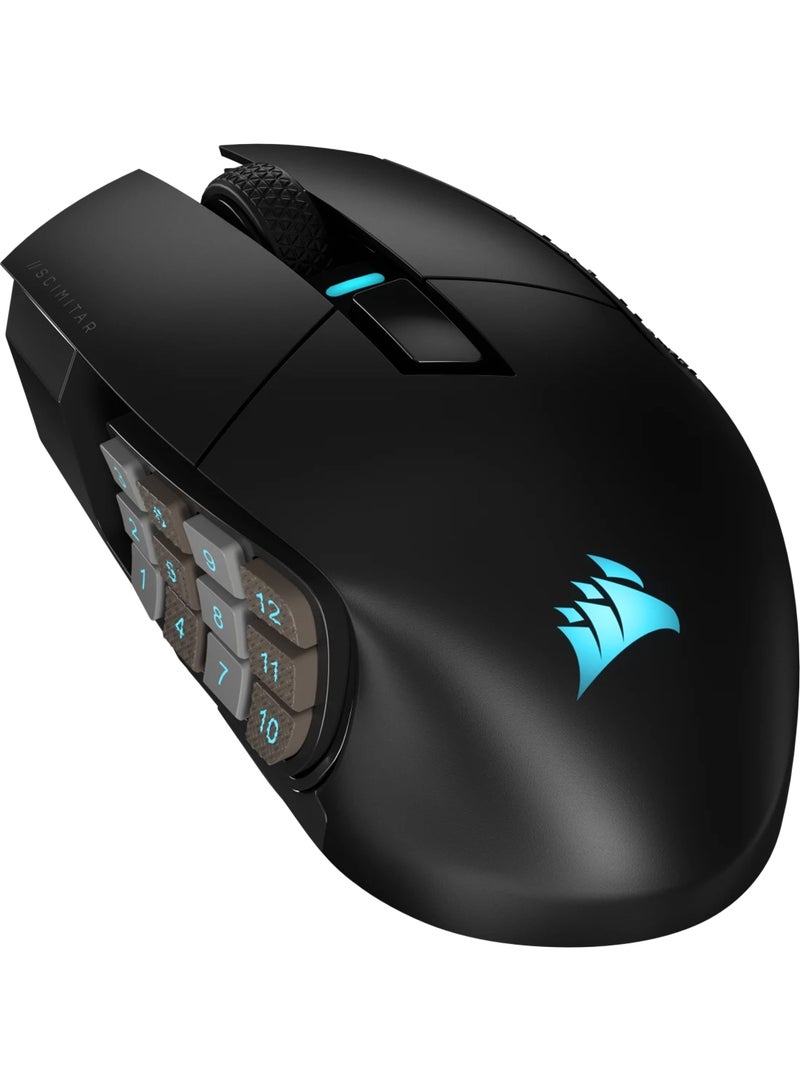 CORSAIR SCIMITAR ELITE WIRELESS Gaming Mouse, Wireless, Backlit RGB LED, 26000 DPI, Optical, (CH-9314311-AP)