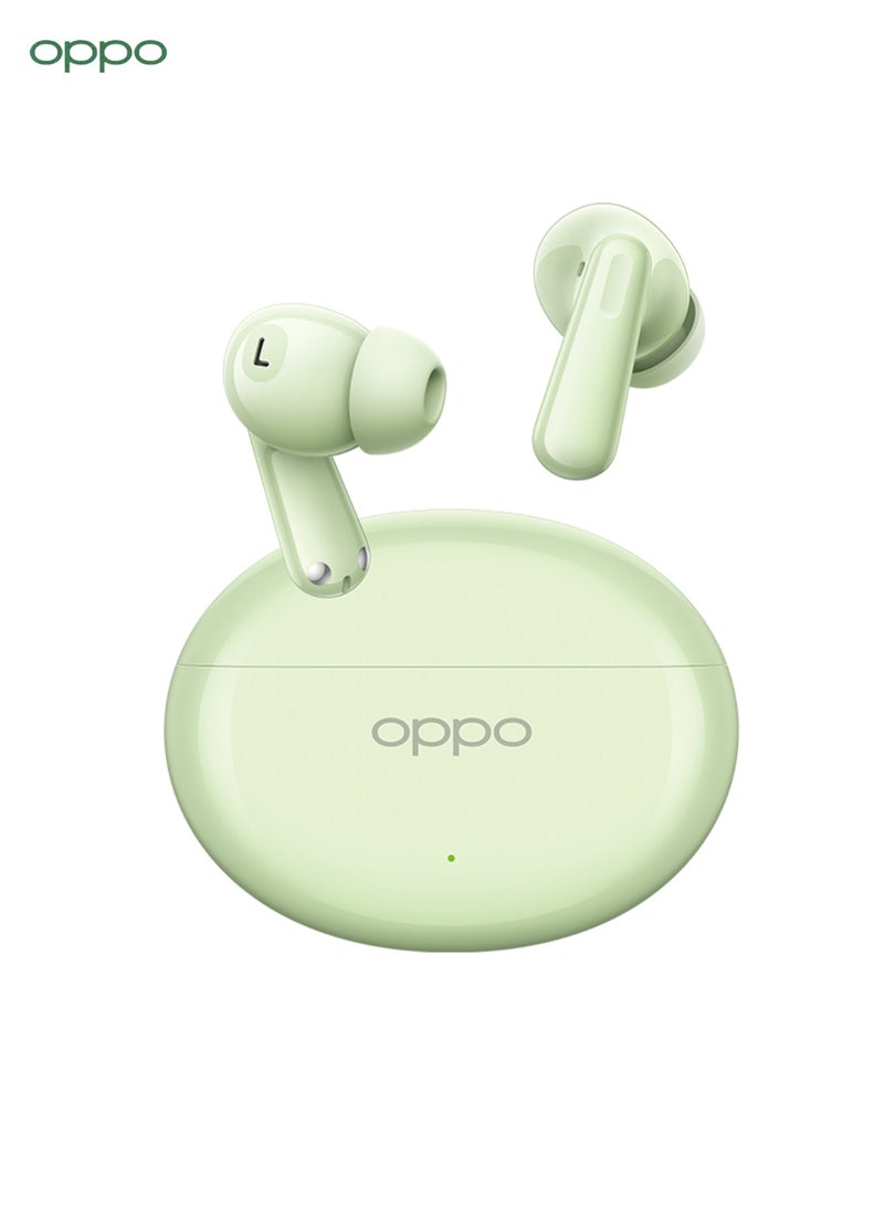Enco Air4 True Wireless Earbuds - Bluetooth 5.4, 12.4mm Dynamic Driver, Active Noise Cancellation, 43H Battery Life, IP55 Waterproof, Dual Microphone Noise Reduction, Touch Control, Quick Pairing, Dual Device Connection Green
