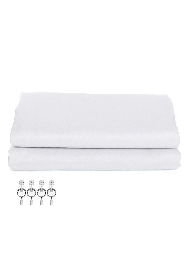 3*3m/10*10ft Professional White Screen Backdrop Studio Photography Background with 4 Non-Marking Nails and Clips for Portrait Product Shooting