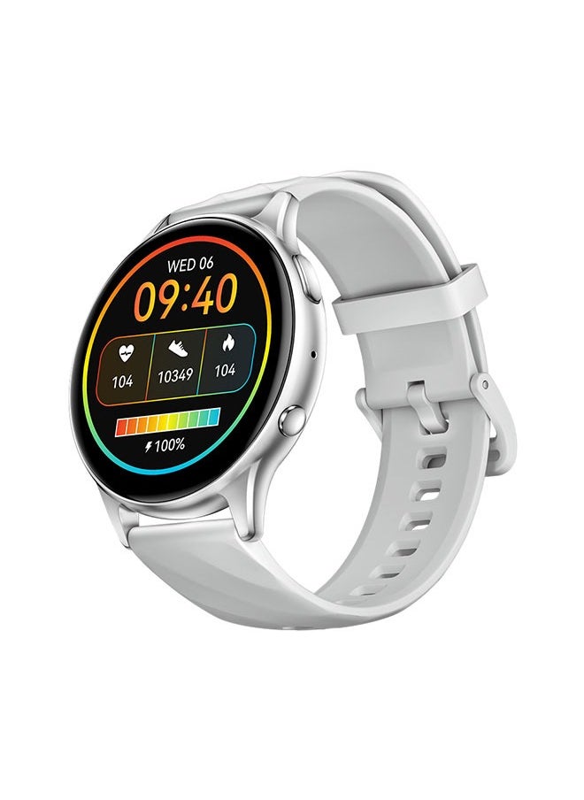 KUMI GW5 Sports Smartwatch AMOLED Display Heart Rate Detection Sleep Detection Exercise Track Recording AI Smart Bracelet Sliver