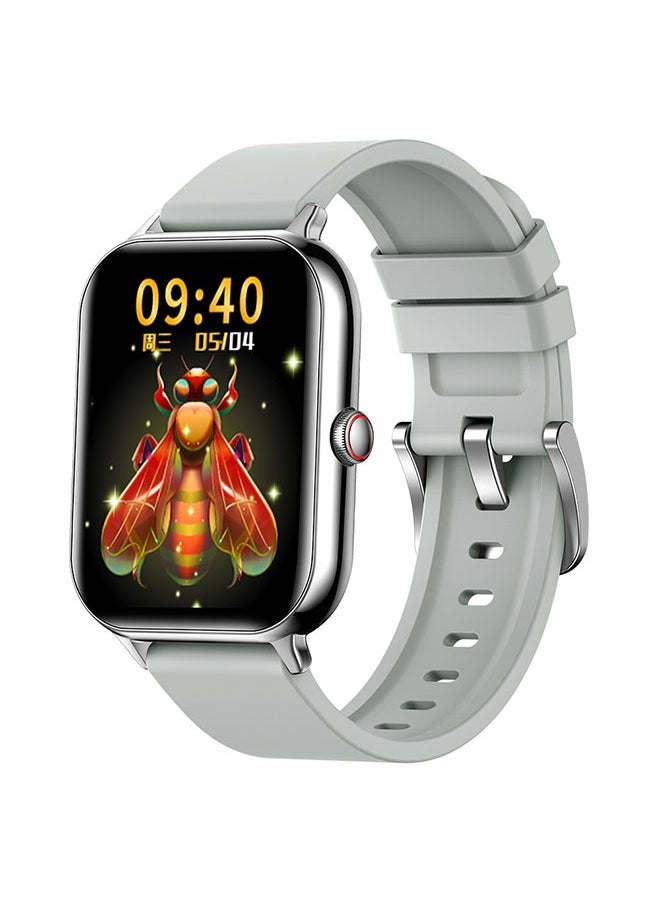 KU6 Smart Sports Watch AMOLED Display Heart Rate Detection 100 Motion Detection Aid Support ChatGPT Waterproof Watch Sleep Heart Rate Detection Compatible with Android iOS Sliver
