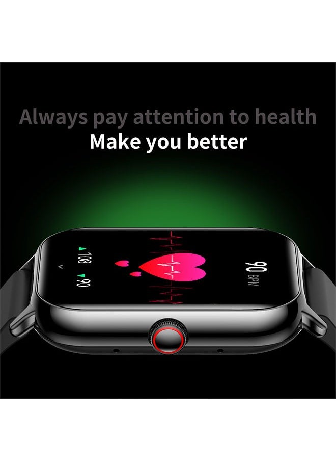 KU6 Smart Sports Watch AMOLED Display Heart Rate Detection 100 Motion Detection Aid Support ChatGPT Waterproof Watch Sleep Heart Rate Detection Compatible with Android iOS Sliver