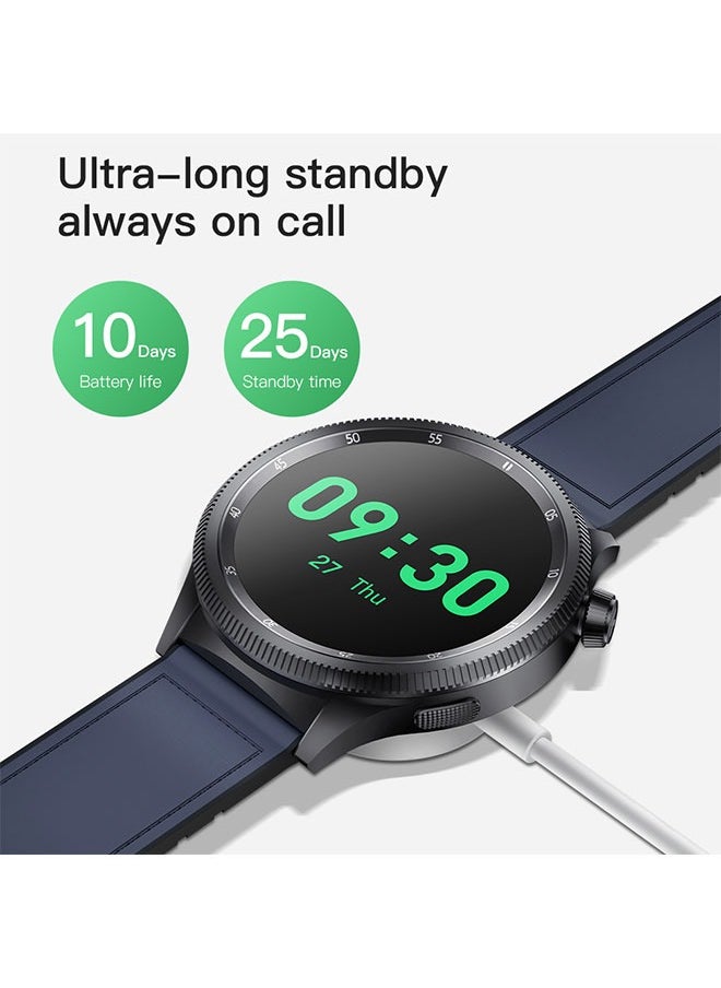 KUMI Gear GT3 Smart Sports Watch AMOLED Display 100 Motion Detection Assisted Sleep Detection Exercise Track Recording Waterproof AI Voice Bracelet NFC Support Black
