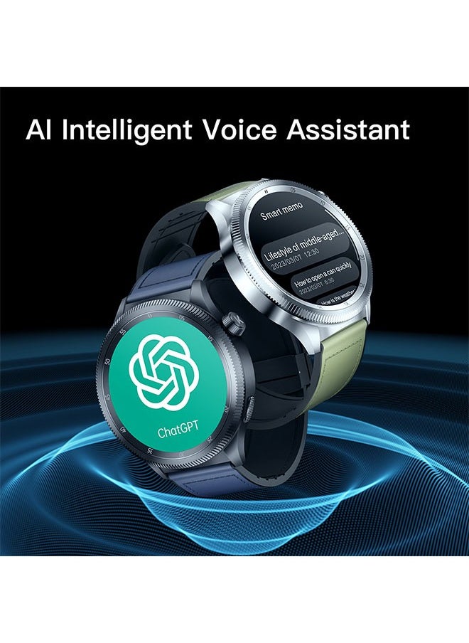 KUMI Gear GT3 Smart Sports Watch AMOLED Display 100 Motion Detection Assisted Sleep Detection Exercise Track Recording Waterproof AI Voice Bracelet NFC Support Black
