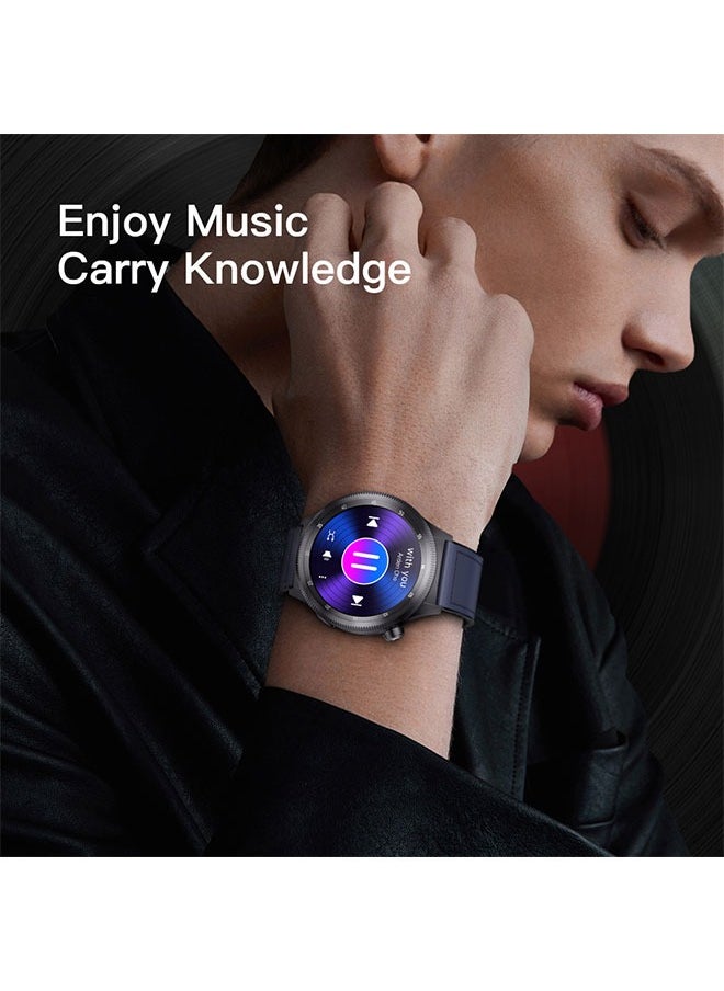 KUMI Gear GT3 Smart Sports Watch AMOLED Display 100 Motion Detection Assisted Sleep Detection Exercise Track Recording Waterproof AI Voice Bracelet NFC Support Black