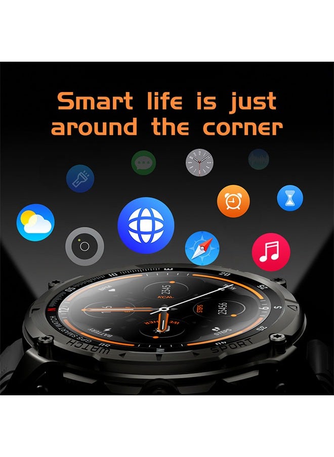 KUMI U5 Pro Smart Sports Watch AMOLED Display Heart Rate Detection 170 Motion Detection Assist Support ChatGPT Waterproof Fitness Watch Wireless Call Compatible with Android iOS silver
