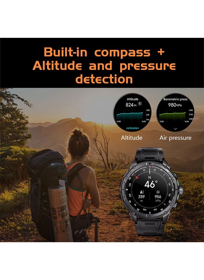 KUMI U5 Pro Smart Sports Watch AMOLED Display Heart Rate Detection 170 Motion Detection Assist Support ChatGPT Waterproof Fitness Watch Wireless Call Compatible with Android iOS silver