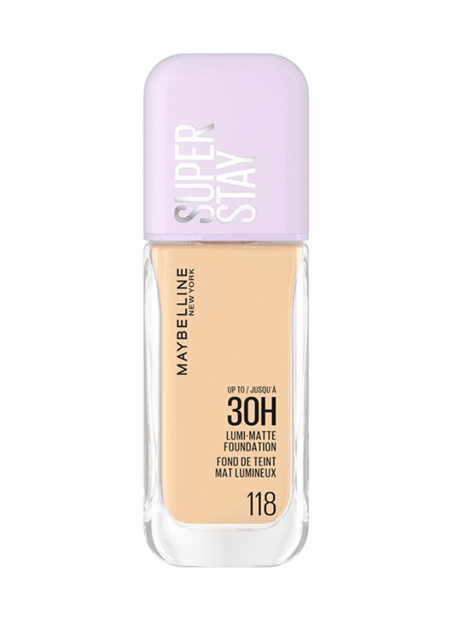 Super Stay Lumi-Matte Foundation, 30Hr Longwear Formula 118