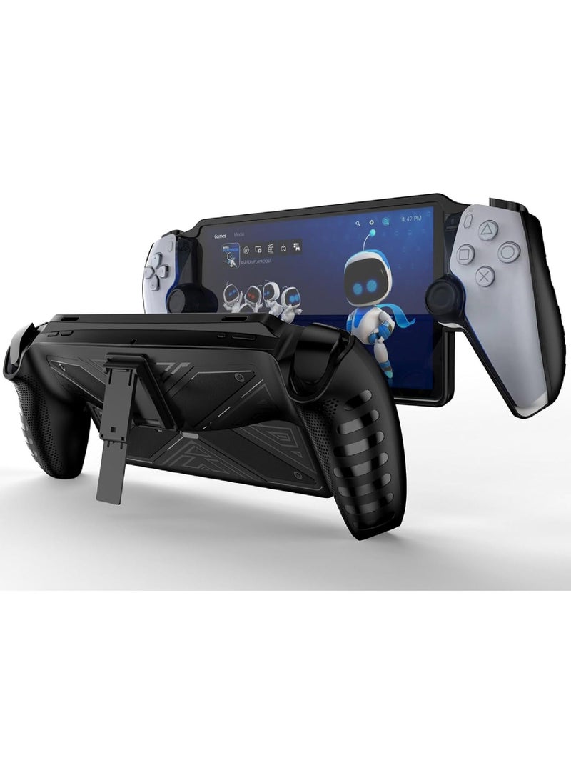 Case for PlayStation Portal Remote Player - With Stand - Soft TPU Bumper - Anti Slip - Easy to Grip