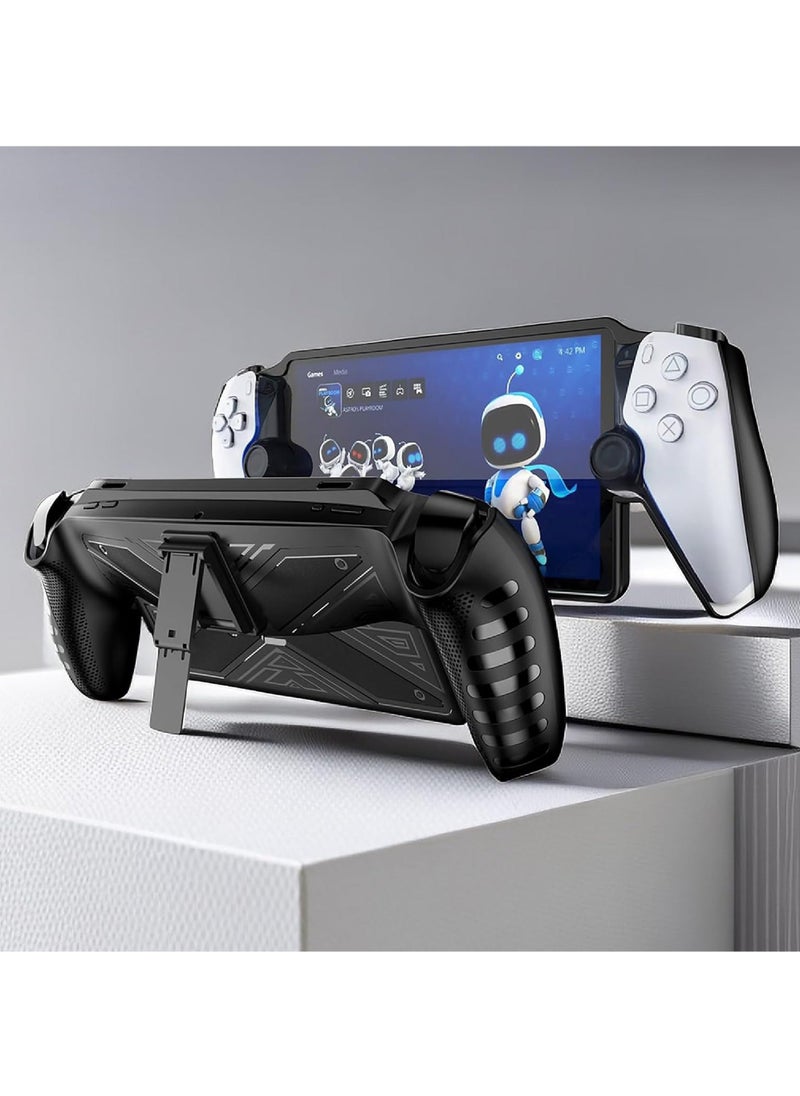 Case for PlayStation Portal Remote Player - With Stand - Soft TPU Bumper - Anti Slip - Easy to Grip