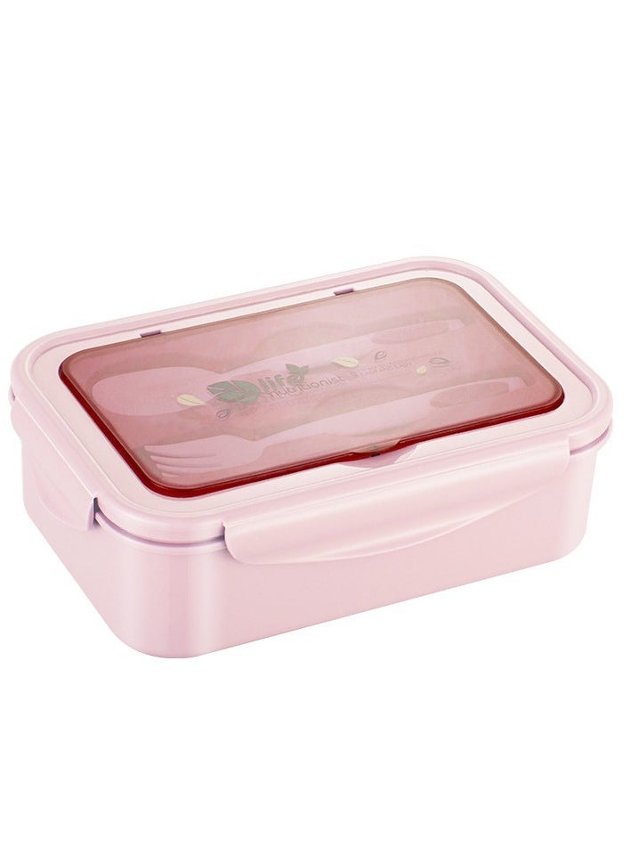 Bento Lunch Box for Kids Adults, 3 Compartments Food Container Ideal Portion Sizes Leak-Proof Bento box for Kids ,With cutlery ,microwave heating Safe, Food-Safe Materials 1400ml