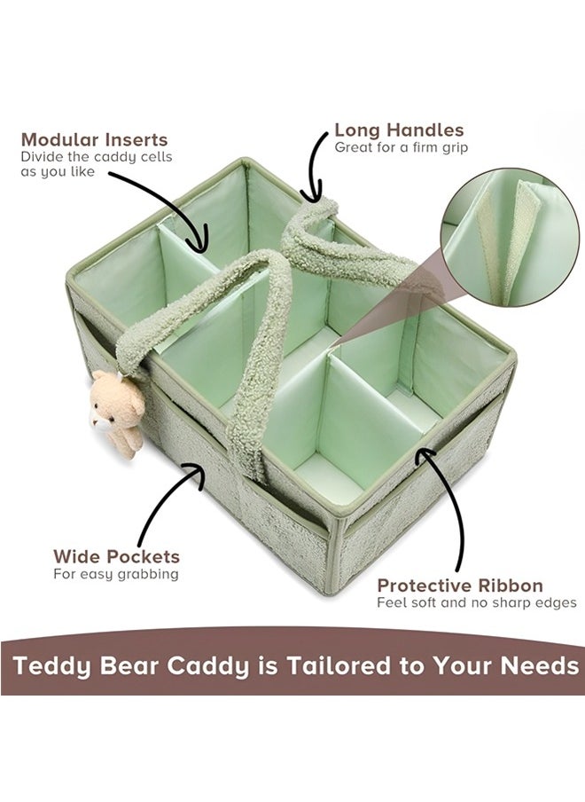Baby Diaper Caddy Organizer,Versatile Baby Storage Basket for Diapers and Baby Wipes,Large Capacity Baby Baskets ,Perfect for Baby Showers, Car Caddy Organizer,Nursery Diaper Organizer