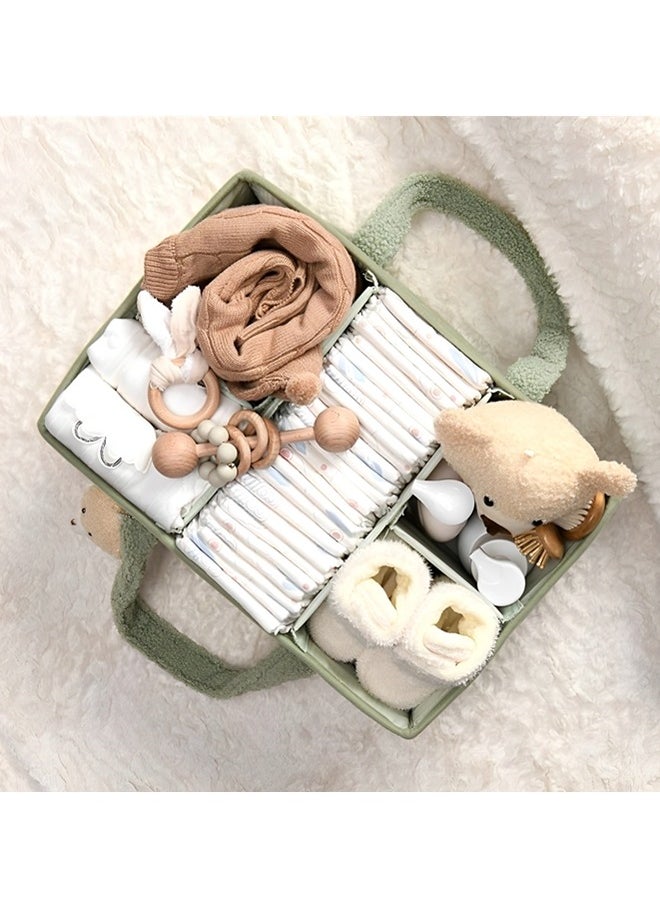 Baby Diaper Caddy Organizer,Versatile Baby Storage Basket for Diapers and Baby Wipes,Large Capacity Baby Baskets ,Perfect for Baby Showers, Car Caddy Organizer,Nursery Diaper Organizer