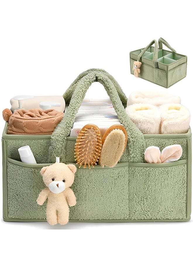 Baby Diaper Caddy Organizer,Versatile Baby Storage Basket for Diapers and Baby Wipes,Large Capacity Baby Baskets ,Perfect for Baby Showers, Car Caddy Organizer,Nursery Diaper Organizer