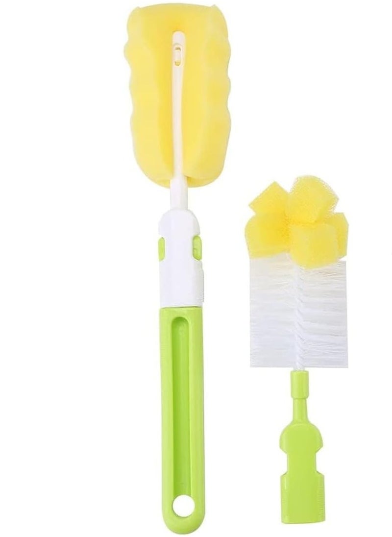 2PCS Silicone Bottle Cleaning Brush with Long Handle, Water Bottle Cleaner for Baby Bottles, Hydro Flask, Sports Bottle,