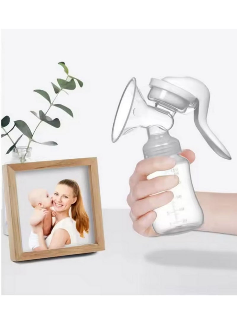 1pcs 150ML Breast Pump Baby Nipple Manual Suction Milk Pump Feeding Breasts Pumps Milk Bottle Sucking Postpartum Supplies BPA Free