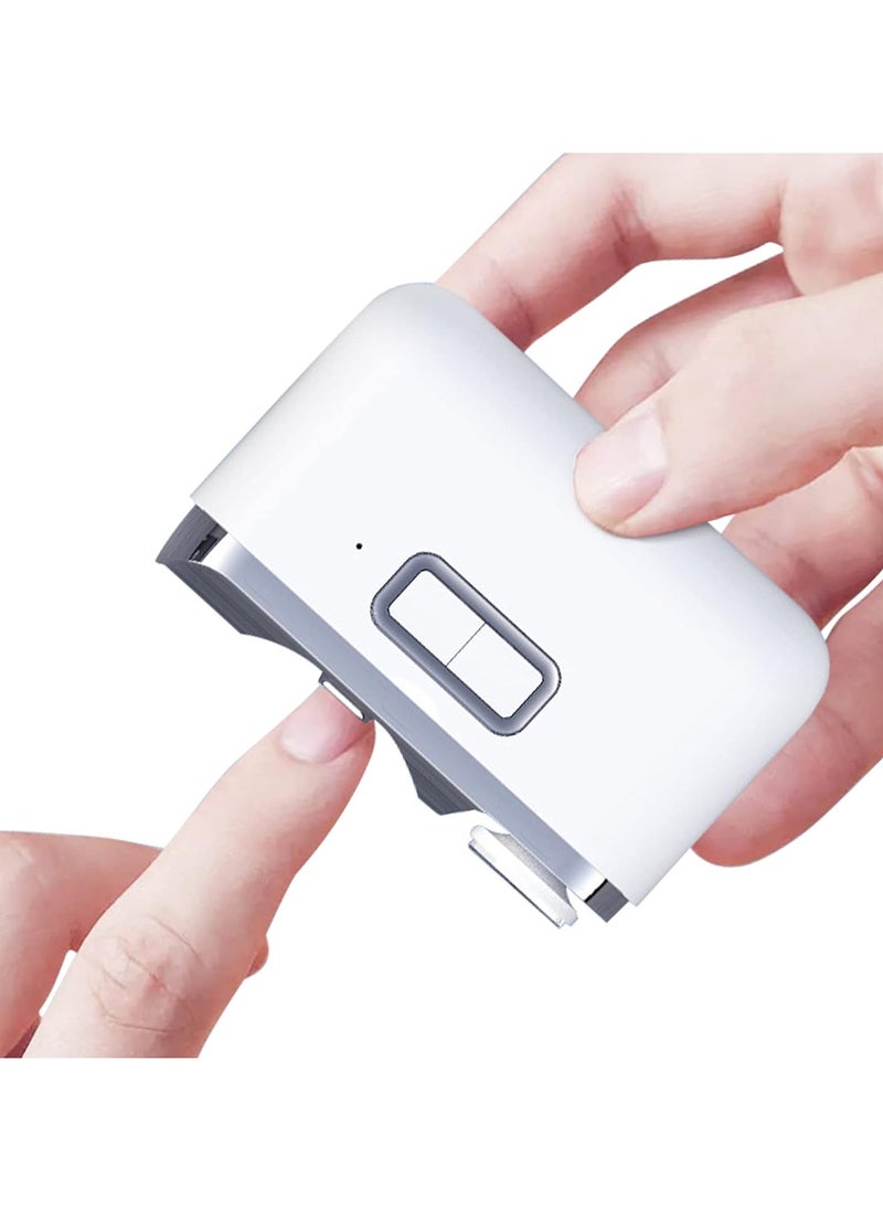 2 in 1 Rechargeable Electric Nail Clipper/Nail File/Nail Cutter for Elderly Adults, Caregivers, Kids White