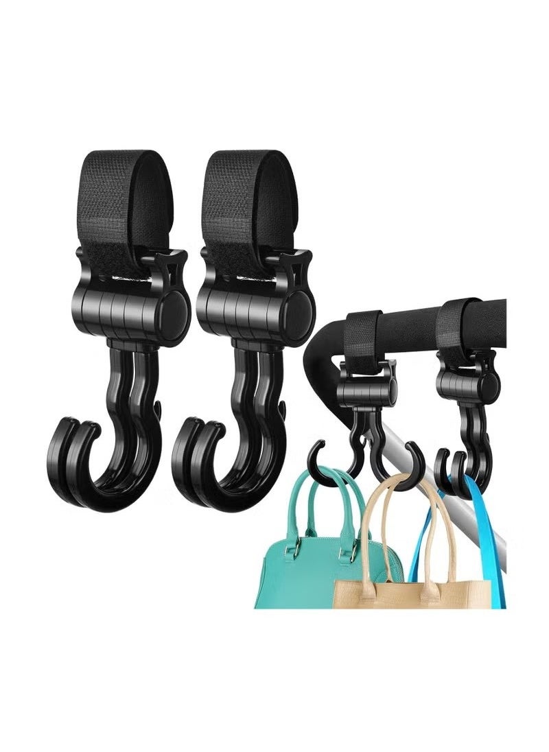 Baby Stroller Hooks, Multifunctional Holders Hook, for Hanging Diaper Bags Baby Stuff Organizer Groceries Purse Mommy Hook Stroller, Universal Car Vehicle Back Seat Headrest Hooks- 2pack