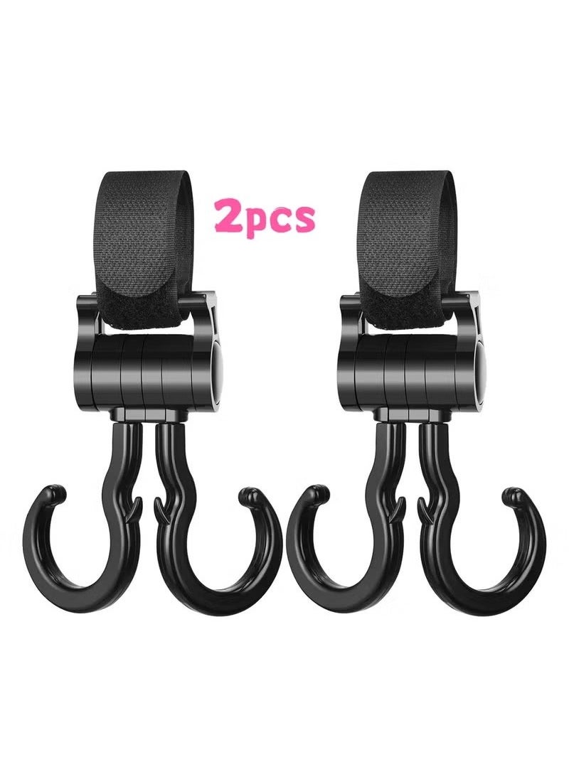 Baby Stroller Hooks, Multifunctional Holders Hook, for Hanging Diaper Bags Baby Stuff Organizer Groceries Purse Mommy Hook Stroller, Universal Car Vehicle Back Seat Headrest Hooks- 2pack