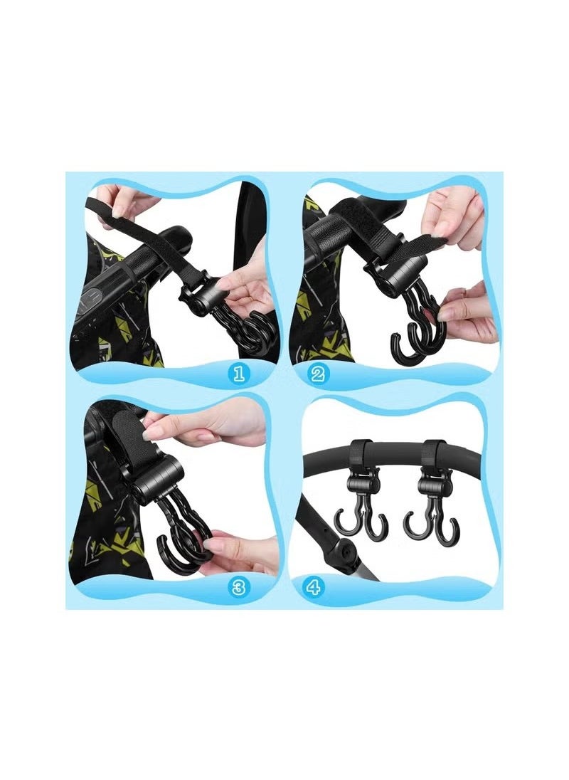 Baby Stroller Hooks, Multifunctional Holders Hook, for Hanging Diaper Bags Baby Stuff Organizer Groceries Purse Mommy Hook Stroller, Universal Car Vehicle Back Seat Headrest Hooks- 2pack