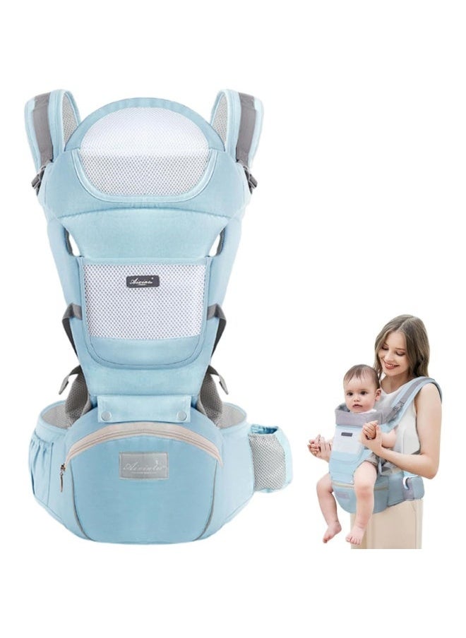 Baby Carrier With Hip Seat, 9-In-1 Multifunction Baby Strap, Convenient, Breathable, Easy-To-Use Baby Carrier With Storage Function, 0-36 Months, Newborn To Toddler