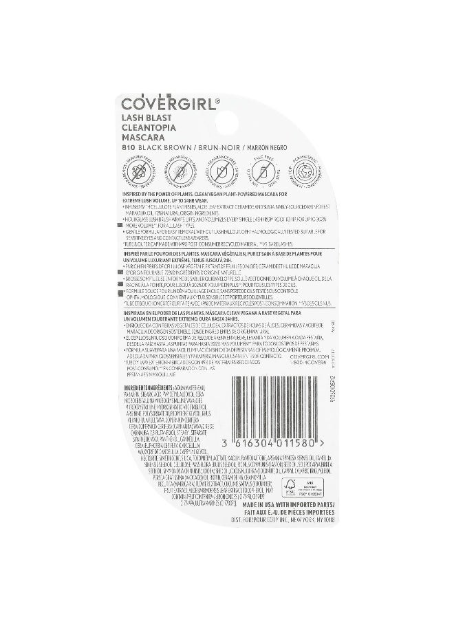 Covergirl, Lash Blast, Cleantopia Mascara, 810 Black Brown, 0.32 fl oz (9.5 ml)