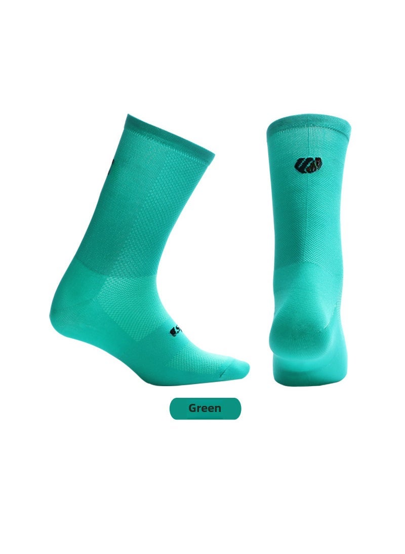 2022 Summer Cycling Socks Breathable Quick-Dry Green