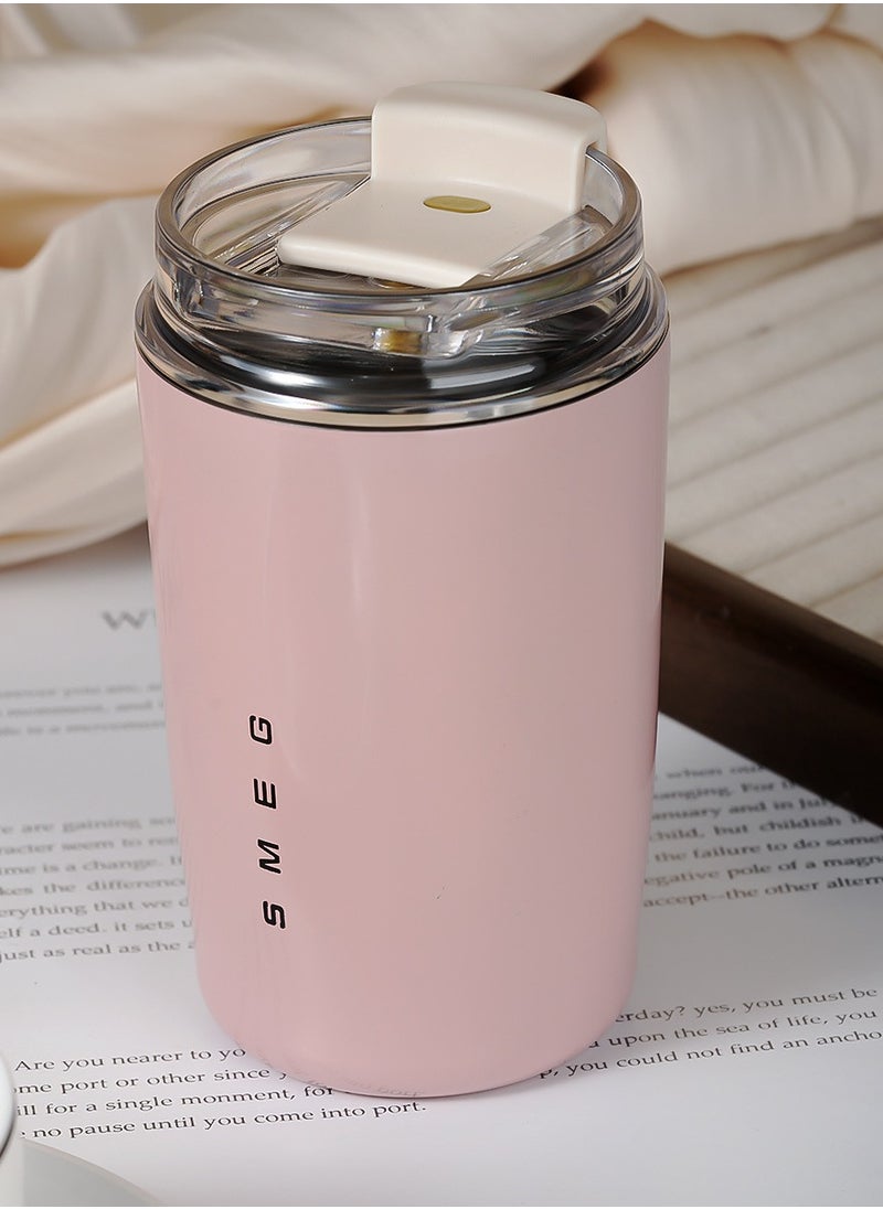 Travel Coffee Mug, 320ml Insulated Beverage Cup With Leakproof Lid, Long Lasting Coffee Tumbler With Lid And Straw, Travel Coffee Thermos
