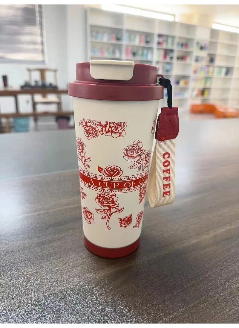 316 Stainless Steel Insulated Mug Gift for Outdoor Adventures Red (camellia)