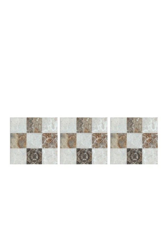 6-Piece Marble Mosaic Floor Stickers Set 20x20centimeter，Peel and Stick Backsplash - Adhesive Peel and Stick Tile Backsplash for Kitchen, Bathroom, Wall Tile, Checkered