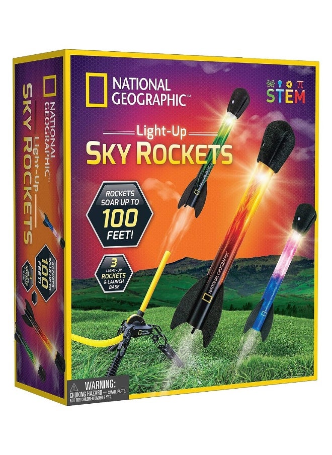 Air Rocket Toy Ultimate LED Rocket Launcher For Kids Stomp And Launch The Light Up Air Powered
