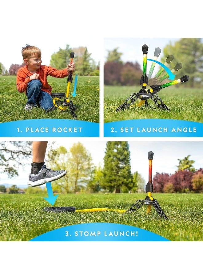 Air Rocket Toy Ultimate LED Rocket Launcher For Kids Stomp And Launch The Light Up Air Powered