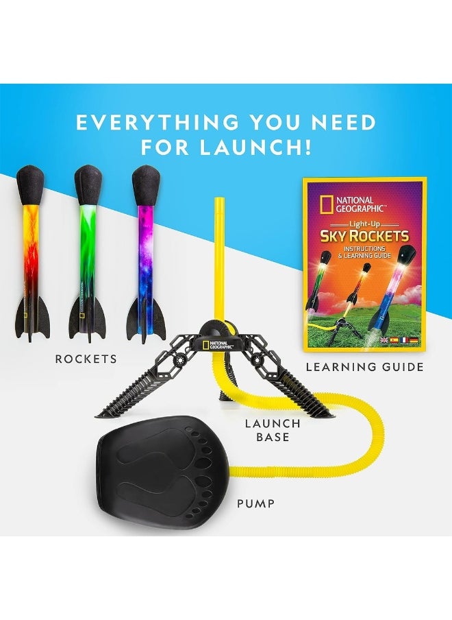 Air Rocket Toy Ultimate LED Rocket Launcher For Kids Stomp And Launch The Light Up Air Powered