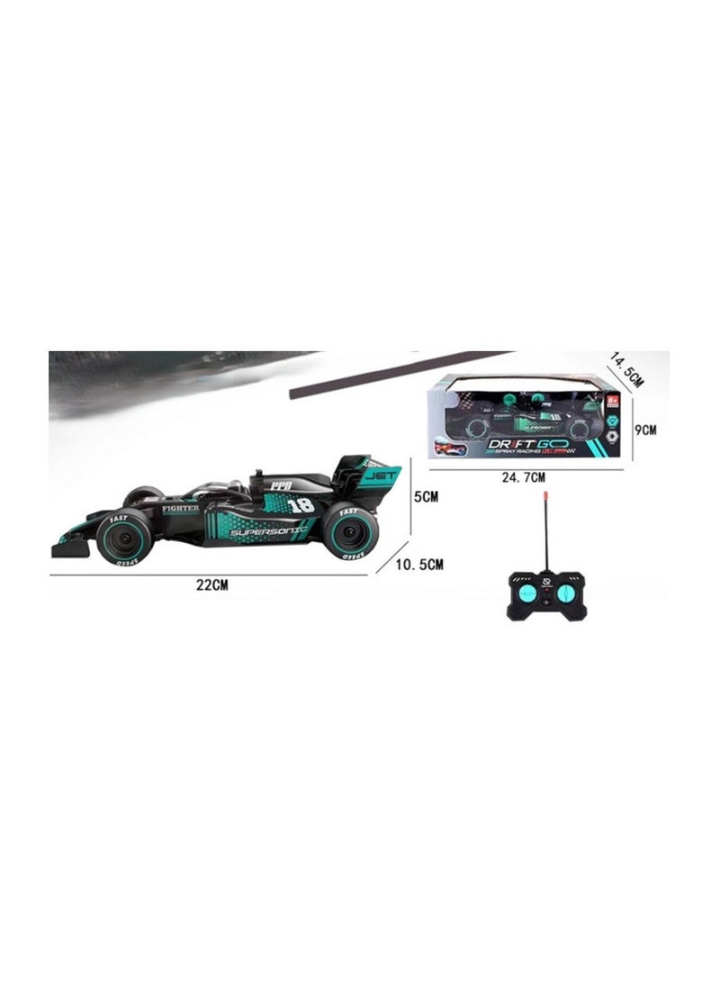 Formula One RC Racing Toy Car (Green) Premium Quality High Speed Racing