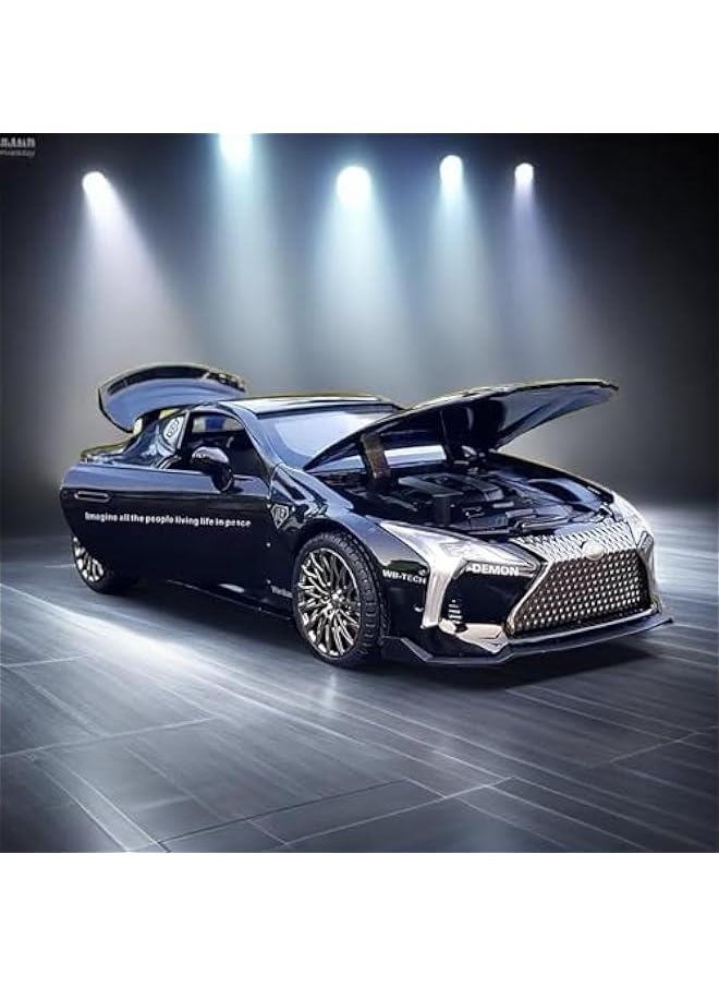 Toy Cars Lexus Lc500 Car Toys with Light and Sound Diecast Metal Collectible Model Cars for 3+ Year Old Boys Pull Back Car Gift Toys for Kids Ages 3-8(Black)