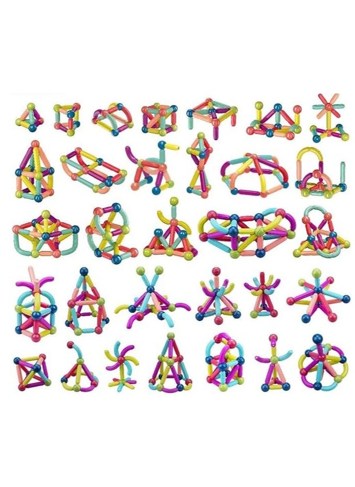 42 PCS Magnetic Building Toys for Kids, Magnet Blocks Sticks u0026 Ball Creativity Game, Development Kit for Preschool Girls, Boys Ideal Gift Set, Including Storage Box
