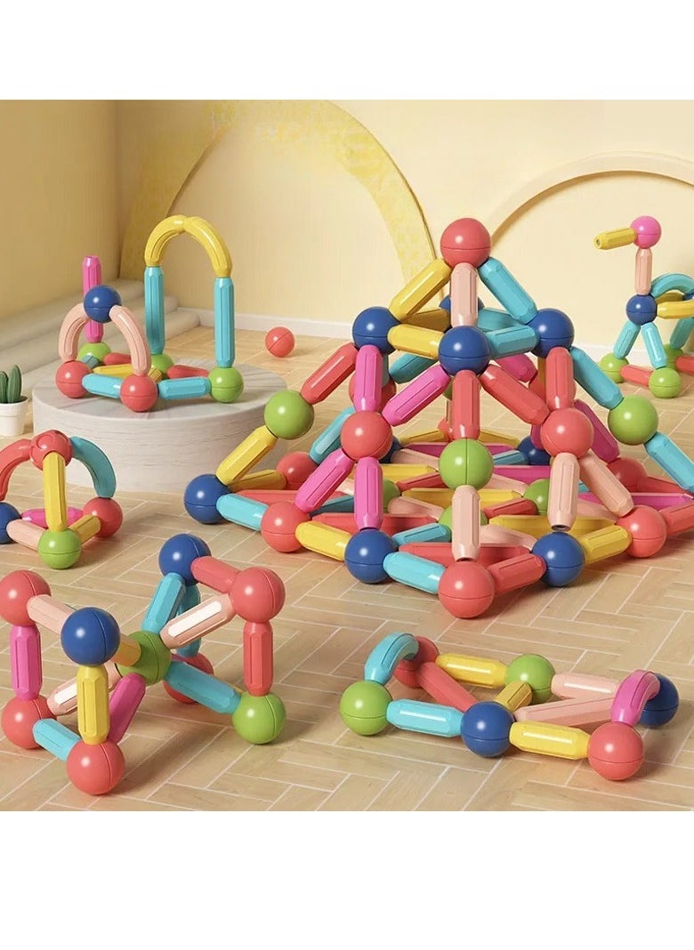 42 PCS Magnetic Building Toys for Kids, Magnet Blocks Sticks u0026 Ball Creativity Game, Development Kit for Preschool Girls, Boys Ideal Gift Set, Including Storage Box