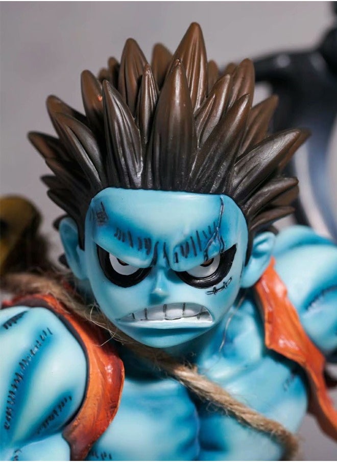 One Piece Nightmare Luffy Action Figure Decorative Resin Sculpture Home Decor Statue, Art Figurine Home Ornament Decoration for Office, Living Room, Bedroom, Book Shelf, TV Cabinet, Desktop