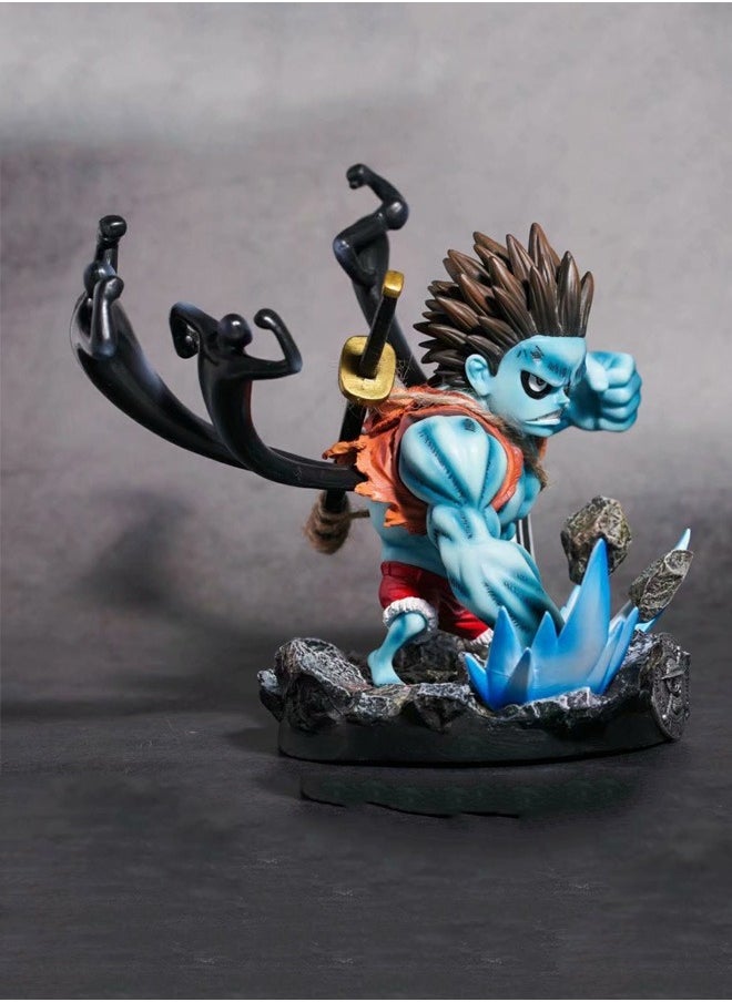 One Piece Nightmare Luffy Action Figure Decorative Resin Sculpture Home Decor Statue, Art Figurine Home Ornament Decoration for Office, Living Room, Bedroom, Book Shelf, TV Cabinet, Desktop