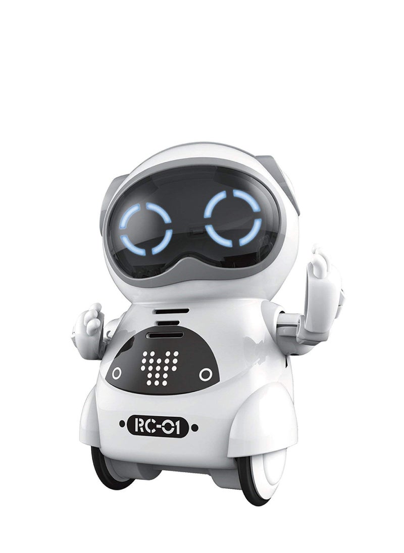 Cute Interactive Pocket Robot Pets for Kids - Rechargeable Smart Talking Robots with Voice Recognition, Singing, Dancing, and Storytelling Features. Perfect Mini Robot Companion!
