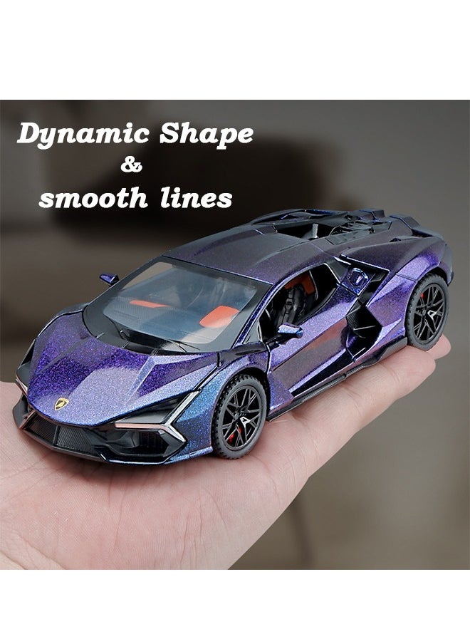 1:32 Lambo Sian FKP3 Alloy Model Car with Light and Sound Pull Back Car Toy for Boys Age 3+ Year Old (Star Light Color)