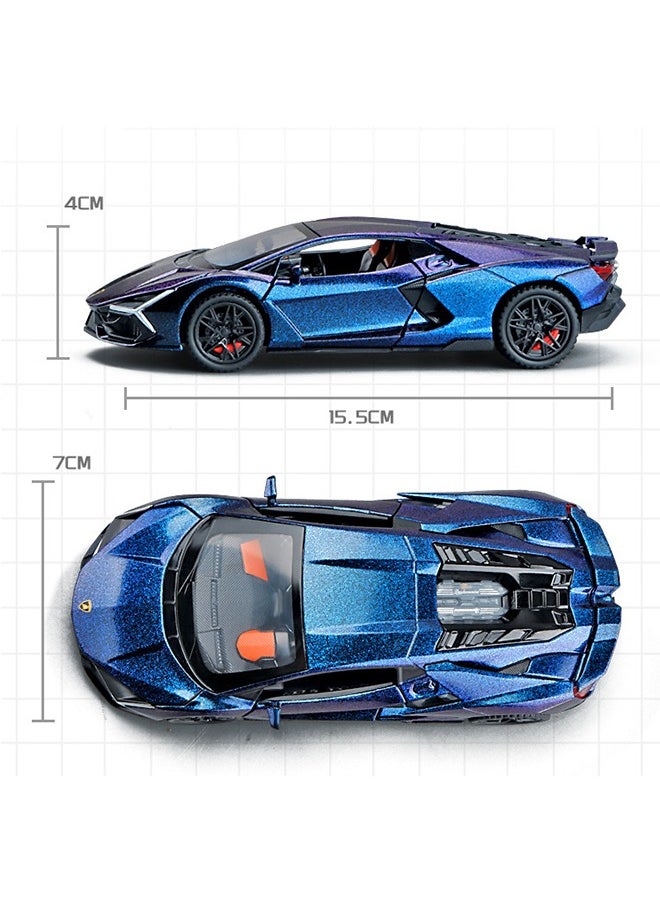 1:32 Lambo Sian FKP3 Alloy Model Car with Light and Sound Pull Back Car Toy for Boys Age 3+ Year Old (Star Light Color)