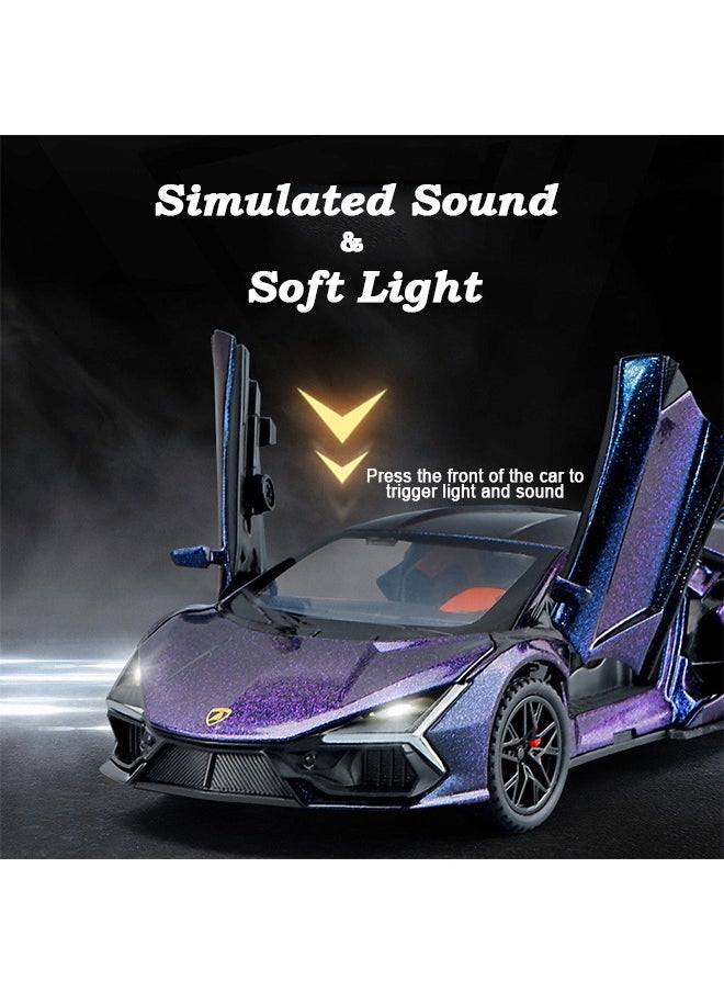 1:32 Lambo Sian FKP3 Alloy Model Car with Light and Sound Pull Back Car Toy for Boys Age 3+ Year Old (Star Light Color)