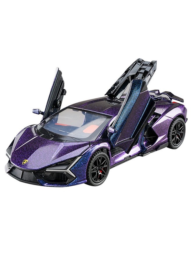 1:32 Lambo Sian FKP3 Alloy Model Car with Light and Sound Pull Back Car Toy for Boys Age 3+ Year Old (Star Light Color)