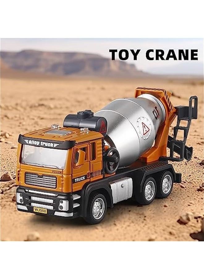 Children Cement Mixer Metal DieCast Construction Toys,Toy Cement Mixer with Simulated Sound and Light,Cement Truck Toys for Boys Model,Suitable for Ages 3 and Up Cement Mixer Toy for Boys