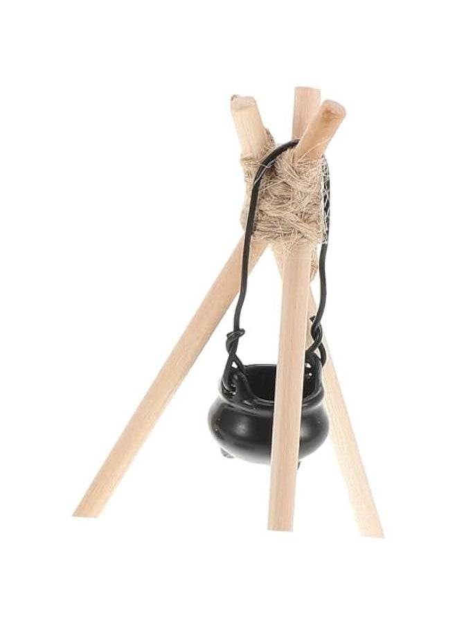 1 Set Dollhouse  Set Statue Decor Dollhouse Mini Firewood Fairy House Pot Mini Fire Pit Accessory Miniature Firewood Dollhouse Camping Accessories Doll House Camping Kits