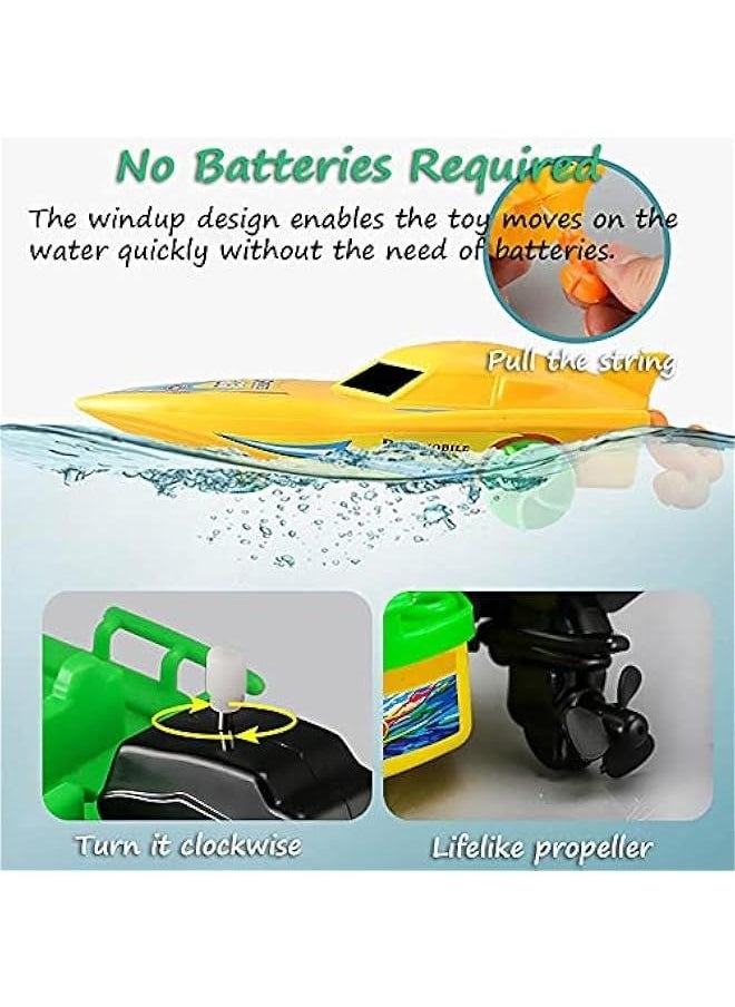 Wind-up Ship Water Toy, Amphibious Yacht Water Toy Bathtub Windup Speed Boat Toy Sailboat Tub Toy Motorboat Jet Ski Boat Toy Sailing Ship Pool Toy (Amphibious Yacht+Speed Boat+Sailing Ship)
