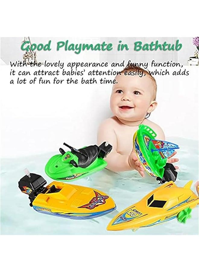 Wind-up Ship Water Toy, Amphibious Yacht Water Toy Bathtub Windup Speed Boat Toy Sailboat Tub Toy Motorboat Jet Ski Boat Toy Sailing Ship Pool Toy (Amphibious Yacht+Speed Boat+Sailing Ship)