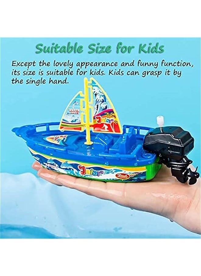 Wind-up Ship Water Toy, Amphibious Yacht Water Toy Bathtub Windup Speed Boat Toy Sailboat Tub Toy Motorboat Jet Ski Boat Toy Sailing Ship Pool Toy (Amphibious Yacht+Speed Boat+Sailing Ship)