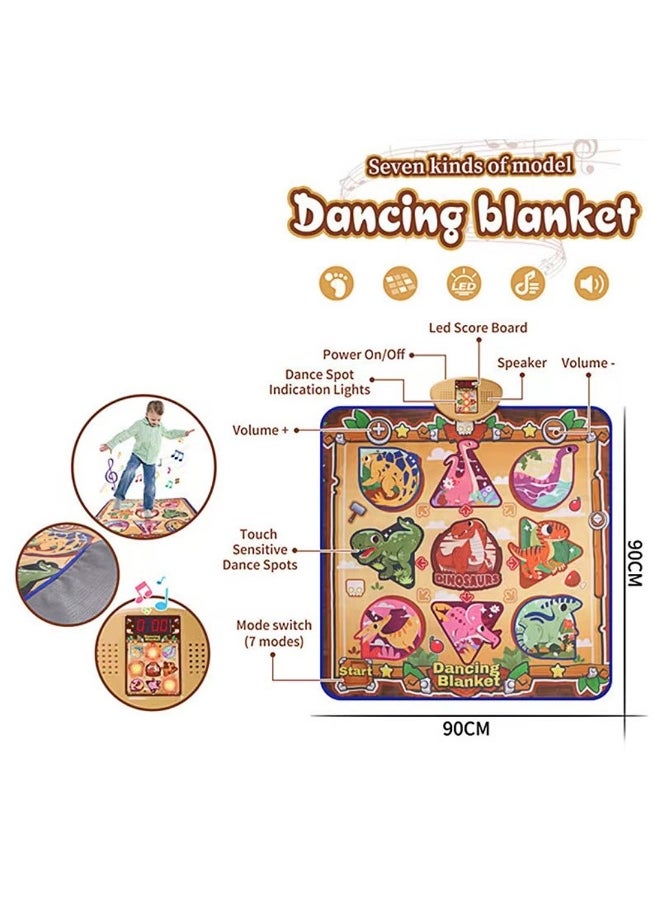 Dancing Mat For Kids With Led Lights Adjustable Volume Built-in Music Dance